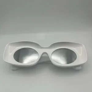 Authentic Loewe Paula’s Ibiza Rectangle Sunglasses, 49mm- White/Mirrored Loewe | Accessories | Authentic Loewe Paulas Ibiza Rectangle  main image 3